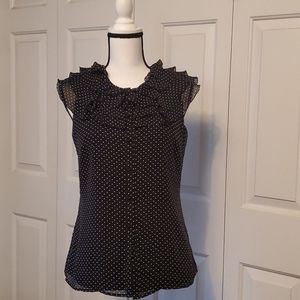 Ann Taylor polka dot blouse